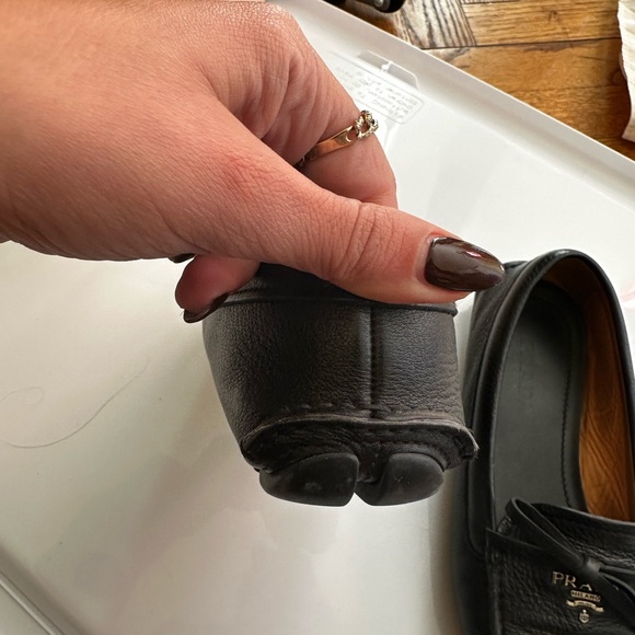 PRADA logo pebbled driving loafers 7 /37 - Picture 4 of 5